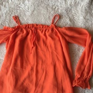 Off the shoulder top orange